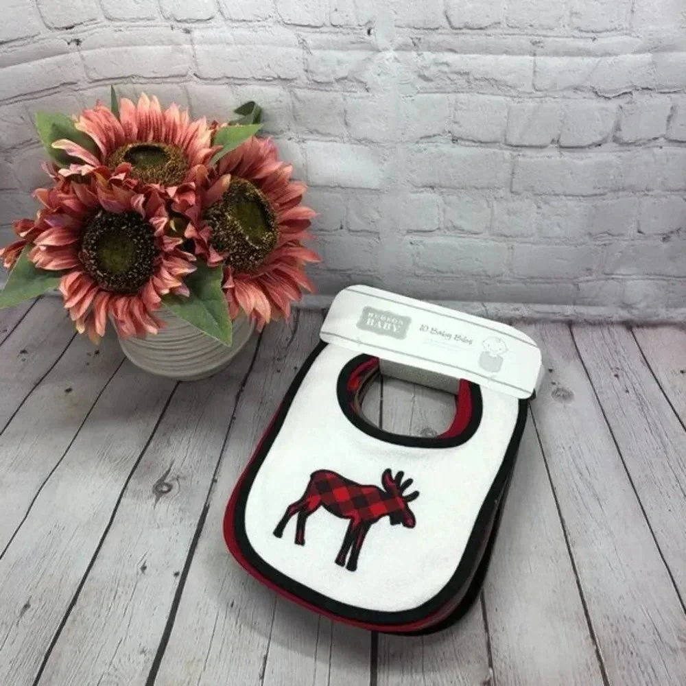 NWT Hudson Baby outdoor explore bib set woodland nursery